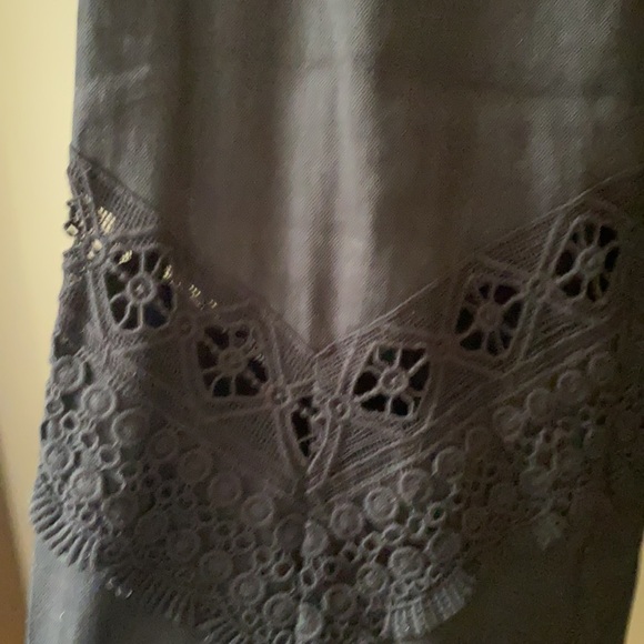 Susan Graver Black Pants with Crochet Detail 6 - Picture 4 of 8